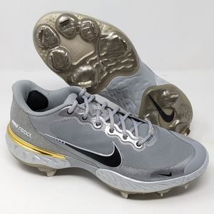 New Nike Alpha Huarache Elite 3 Low Metal Baseball Cleats Men's Size 8 Grey